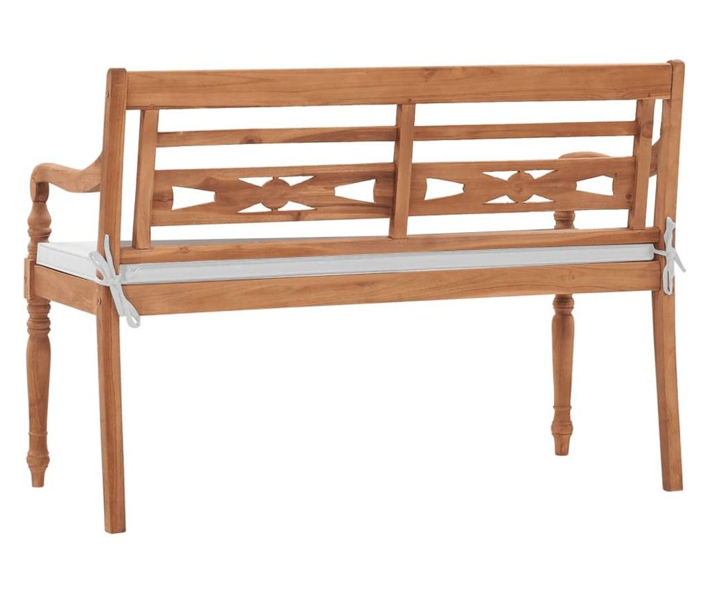 Kutna garnitura Batavia s jastucima, 120 cm, tikovina - 4