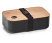 Zeller kutija za ručak, plastika/bambus, 19.3x11.8x6.8 cm, 750 ml, crna/smeđa