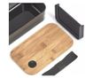 Zeller kutija za ručak, plastika/bambus, 19.3x11.8x6.8 cm, 750 ml, crna/smeđa