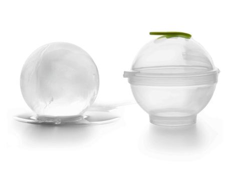 Set 4 forme gheata sfera Ibili-Barware, plastic/silicon, 5.5 cm, transparent