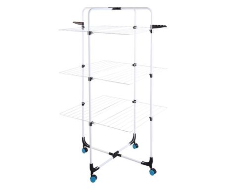 Excellent Houseware vertikální sušák na prádlo, kov, 69x69x132,5 cm, bílý