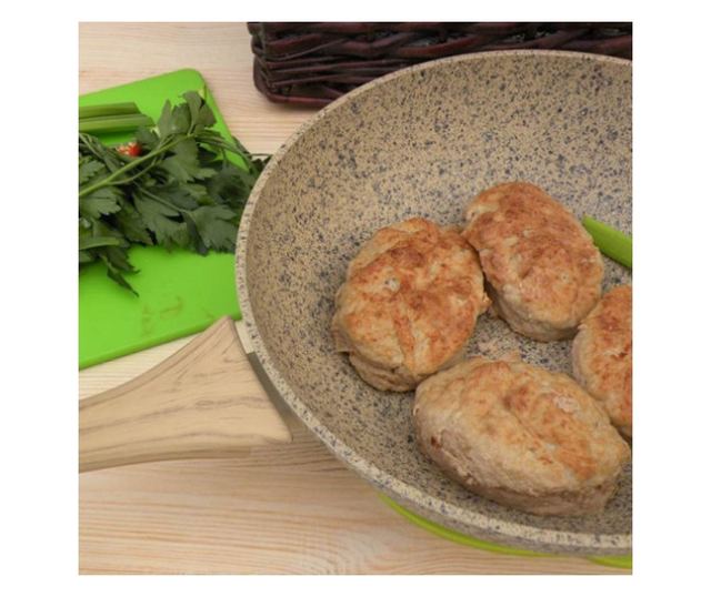 Fissman-Crema Nova serpenyő, 20 x 4,5 cm, alumínium, krémszínű