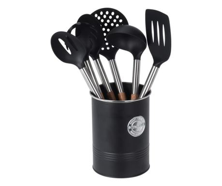 Комплект кухненски прибори с поставка Koopman, 6 части