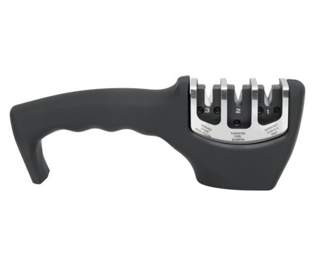 BergHOFF késélező, acél/ABS, 20.5x5x7.5 cm, fekete