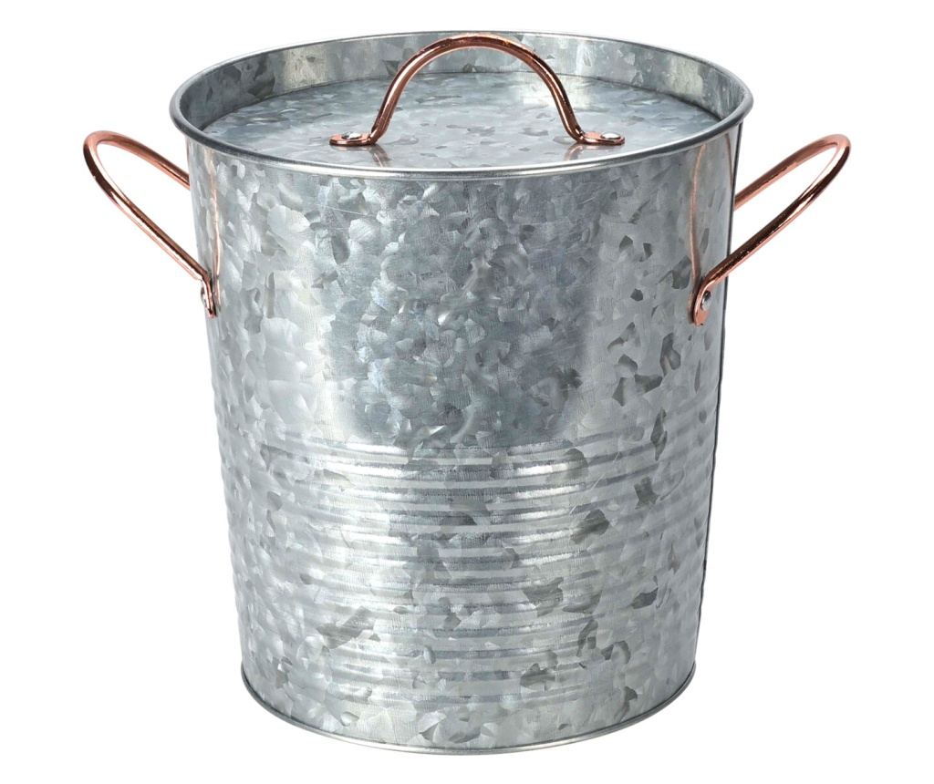 Vynikající domácí zmrzlinovač s víkem, zinek, 20x21 cm, 3,3 l, stříbrný - 3