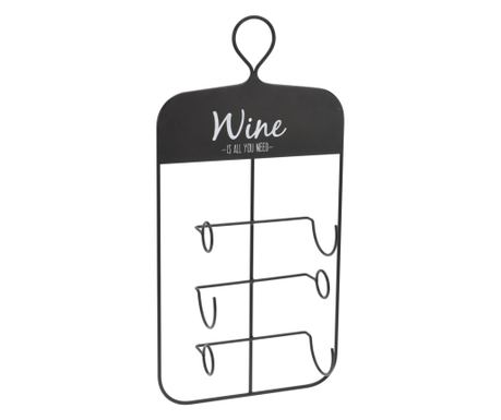Suport sticle vin Εξαιρετικό Οικιακά σκεύη, μεταλλικά, 31x12x60 cm, negru