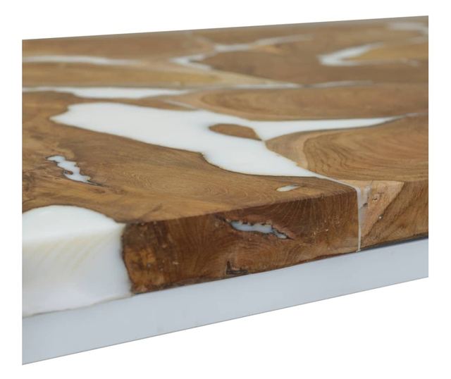 Stolić za kavu od tikovine i smole, 110 x 60 x 40 cm