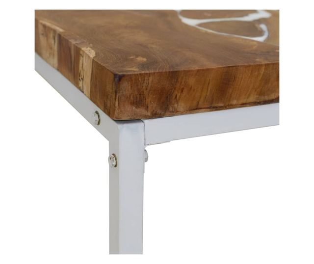 Stolić za kavu od tikovine i smole, 110 x 60 x 40 cm