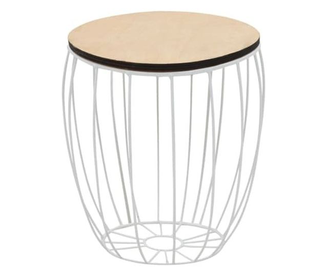 Set stolića za kavu, 3 kom., šperploča od topole, željezo