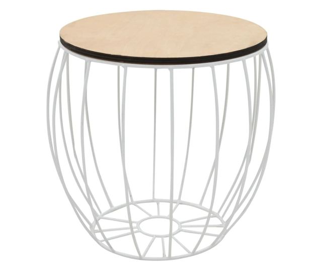 Set stolića za kavu, 3 kom., šperploča od topole, željezo