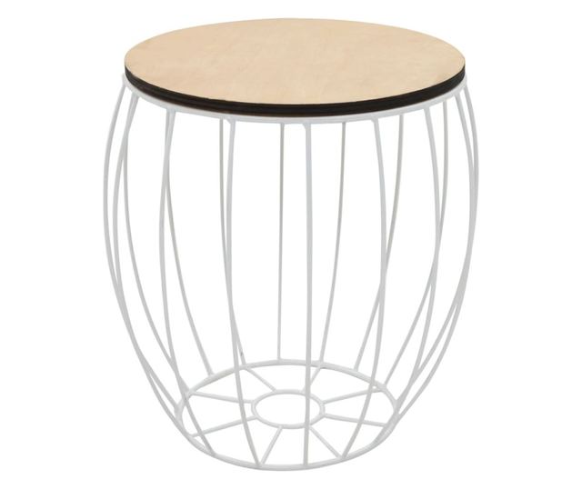 Set stolića za kavu, 3 kom., šperploča od topole, željezo