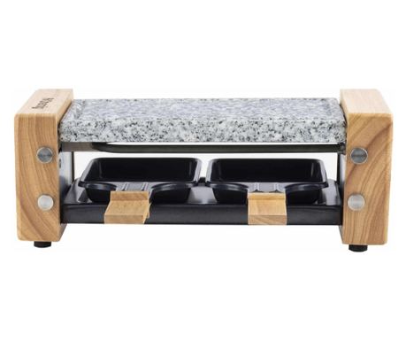 Plita grill si raclette, H.Koenig, WOD2, 350 W, 2 persoane, maro deschis