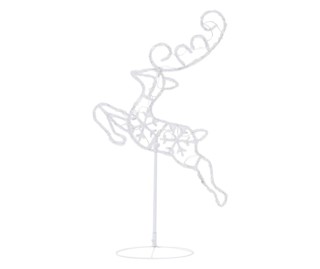 Irvas i saonice božićna dekoracija, toplo bijela, 260x21x87 cm, akril - 5