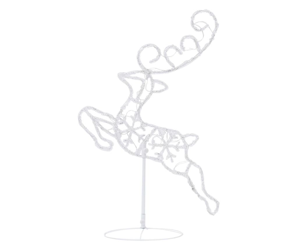 Irvas i saonice božićna dekoracija, toplo bijela, 260x21x87 cm, akril - 6