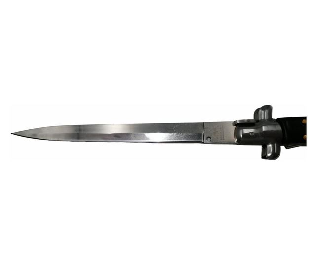 Αυτόματο μαχαίρι, ιταλική λεπίδα, στιλέτο, ανοξείδωτο ατσάλι, μαύρο