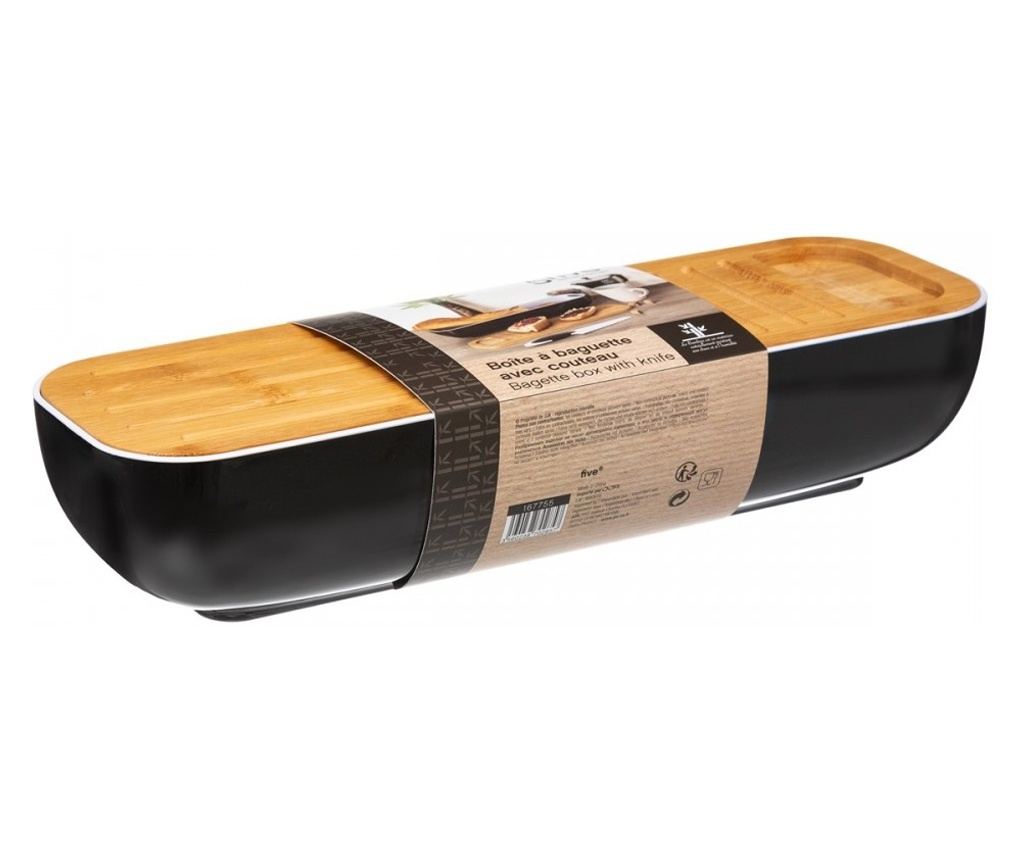 Cutie paine Black Baguette, 40 x 12 x 8.5 cm - 4