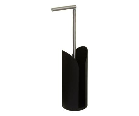 Suport hartie igienica Black Mi, otel, 15 x H 60 cm