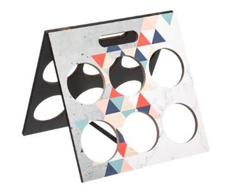 Държач за бутилки вино Geom, MDF, 31X31см