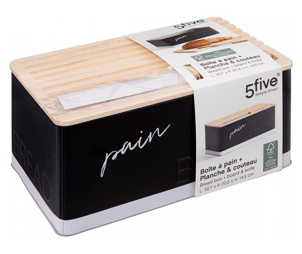 Cutie paine Boxcolor, metal, cutit inclus, 32.7 x 20.2 x H 14.5 cm - 8