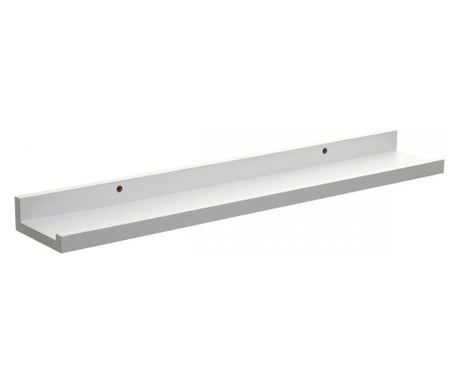Etajera perete Wall, Alb, 58 x 10 x H 4 cm, 650 gr