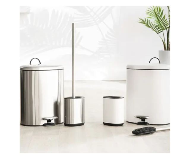 Четка за тоалетна Siliflex White, неръждаема стомана, 11 x 53 cm