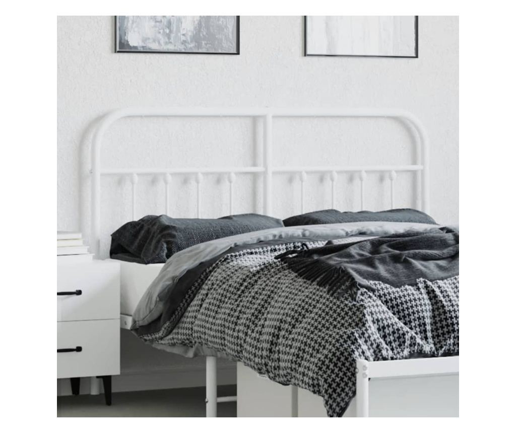 Metalna uzglavlja, bijela, 135 cm - 3