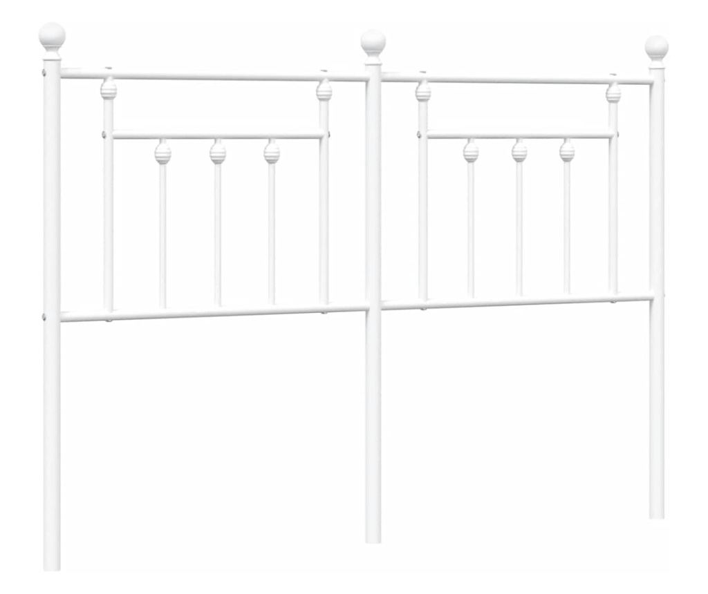 Metalni okvir kreveta, bijeli, 135 cm - 2