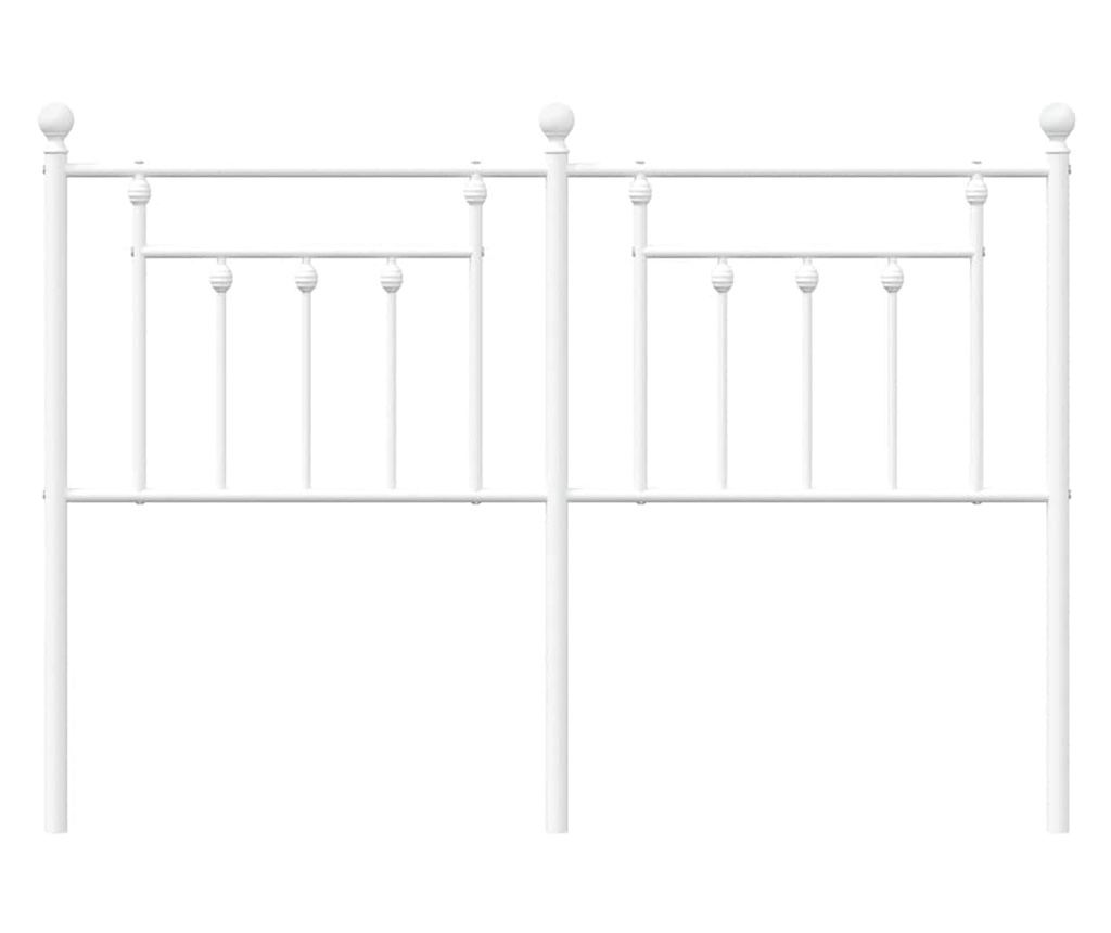 Metalni okvir kreveta, bijeli, 135 cm - 4