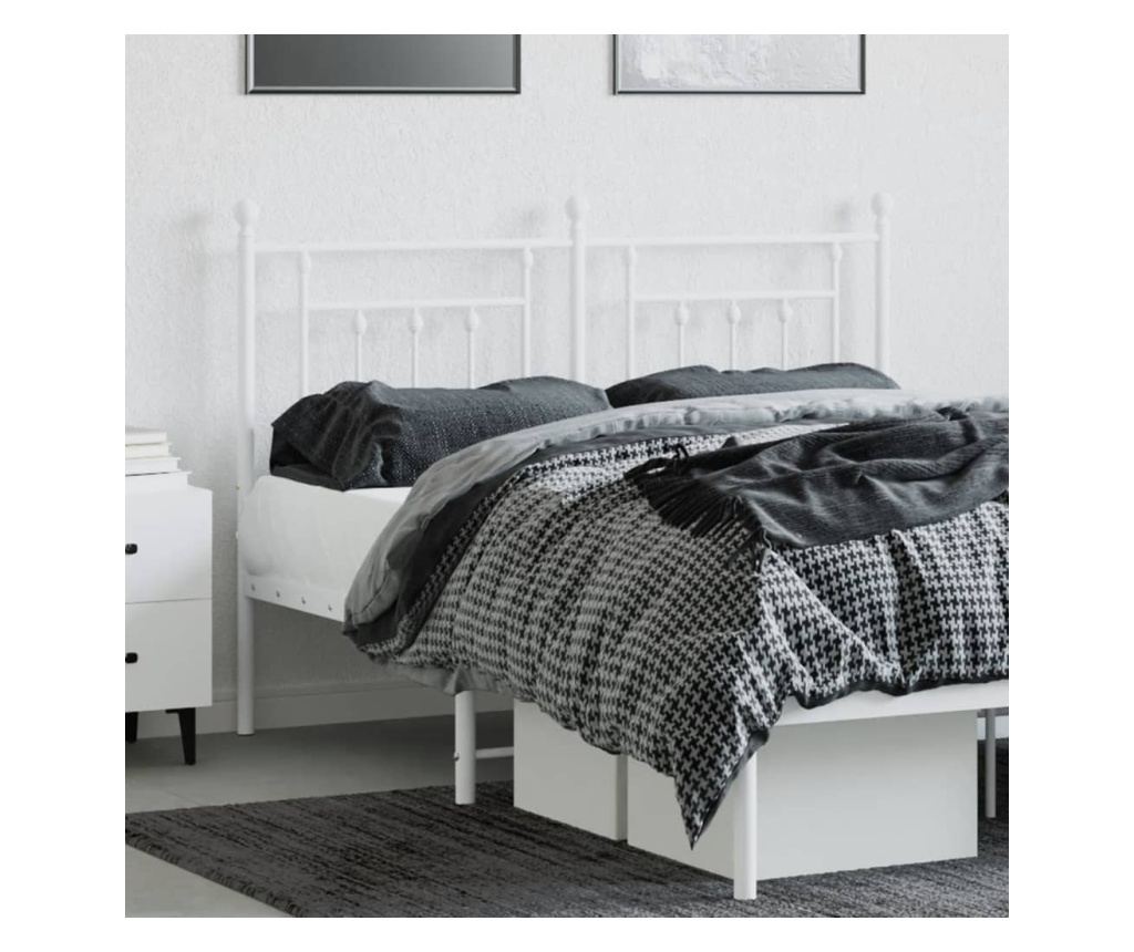 Okvir za krevet, bijeli, 150 cm - 3