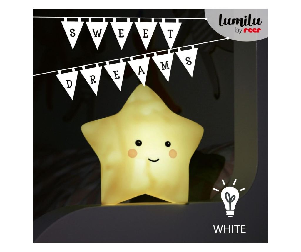 LED noćno svjetlo s timerom, oblik zvijezde, žuto, Lumilu Sweet Dreams Star, Reer 52265 - 3