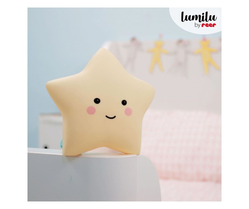 LED noćno svjetlo s timerom, oblik zvijezde, žuto, Lumilu Sweet Dreams Star, Reer 52265 - 4