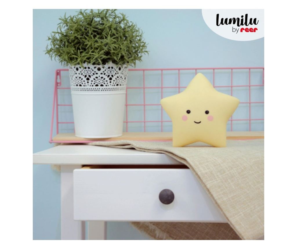 LED noćno svjetlo s timerom, oblik zvijezde, žuto, Lumilu Sweet Dreams Star, Reer 52265 - 5