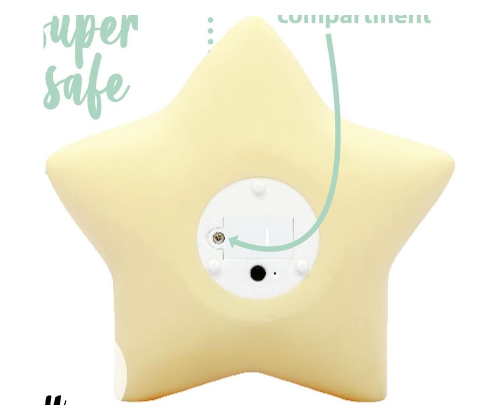 LED noćno svjetlo s timerom, oblik zvijezde, žuto, Lumilu Sweet Dreams Star, Reer 52265 - 6