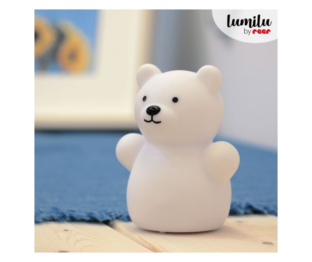 LED nočna lučka, oblika medveda, bela, Lumilu Mini Zoo Bear, Reer 52330 - 5
