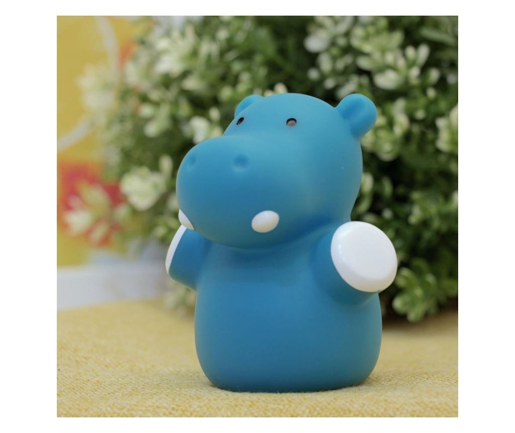LED noćno svjetlo, oblik nilskog konja, plavo, Lumilu Mini Zoo Hippo, Reer 52353 - 3