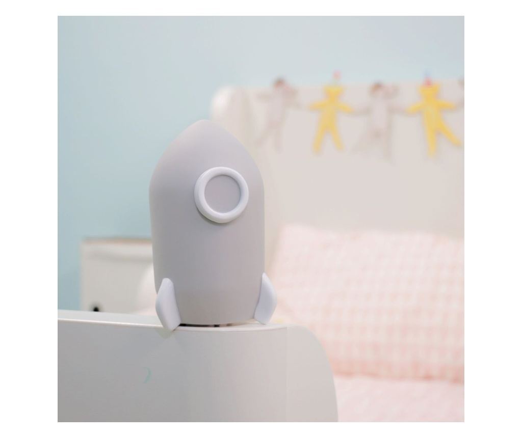 LED noćno svjetlo s timerom, oblik rakete, sivo, Lumilu Sweet Dreams Rocket, Reer 52271 - 4
