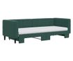 Daybed με επέκταση και στρώματα σκούρο πράσινο 80x200 εκ. βελούδο thumbnail 3