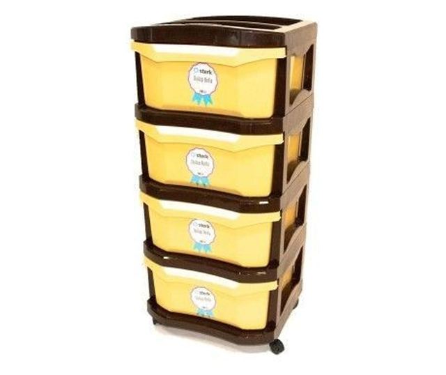 MŰANYAG SZEKRÉNY 4 HARANGFIÓK, 67 X 45 X 90, KÜLÖNBÖZŐ SZÍNEK