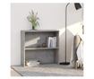 Bibliotecă cu 2 rafturi, gri beton, 80 x 30 x 76,5 cm, PAL