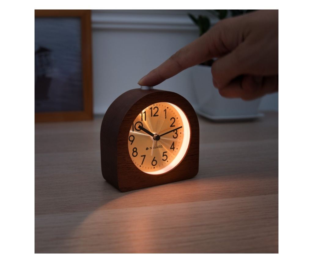 Аналогов дървен будилник Snooze Retro, 46228.18 - 3