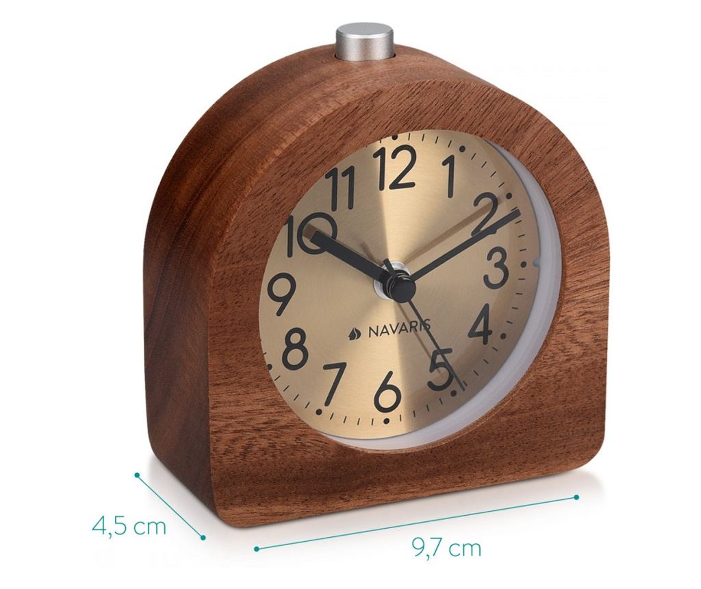 Аналогов дървен будилник Snooze Retro, 46228.18 - 5