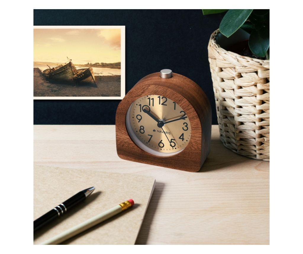 Аналогов дървен будилник Snooze Retro, 46228.18 - 7