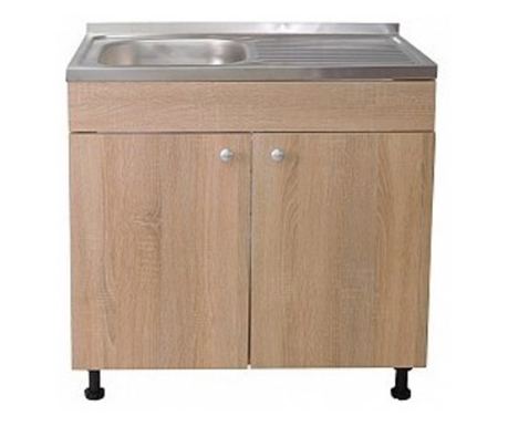 Ormarić za sudoper Sonoma - 80 cm x 50 cm x 80 cm sa sudoperom od nehrđajućeg čelika, fleksibilnom slavinom i odvodom