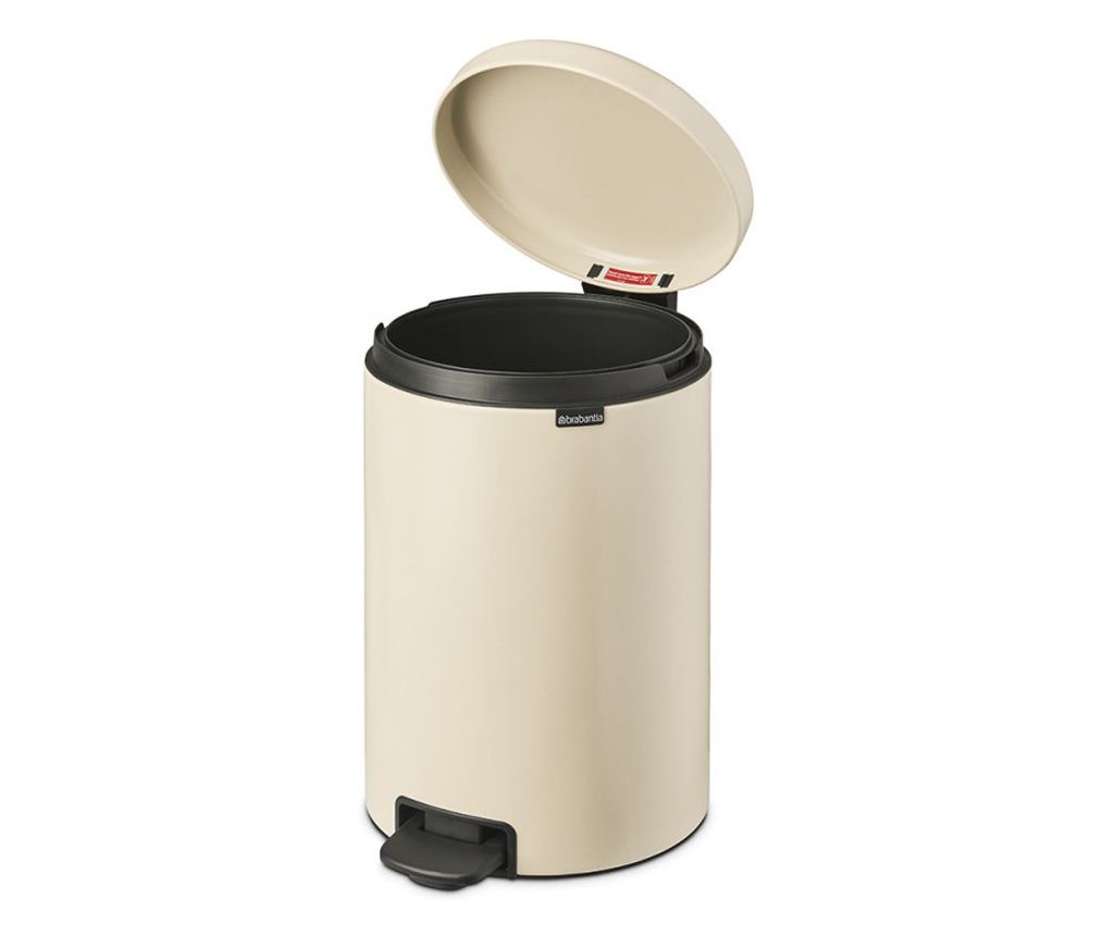 Brabantia NewIcon pedálos szemetes 1005535, 20 l, lágyan záródó, csúszásgátló aljjal, bézs - 7