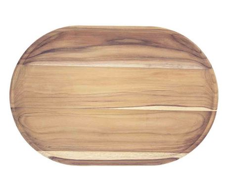 Ovalna daska za rezanje od tikovine 47,5x31,5x1,8 cm Churrasco Tramontina 13527351, proizvedeno u Brazilu