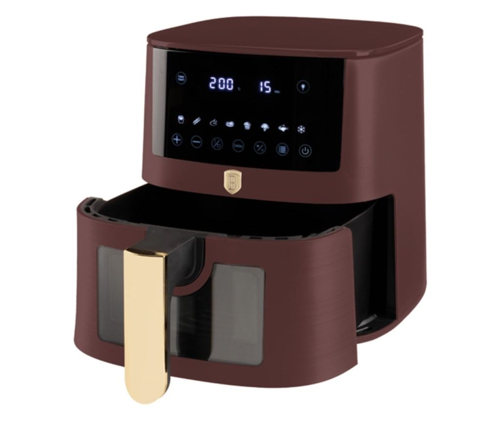 Friteuza cu aer cald, airfryer 8 L, fereastra vizibila Leonardo Collection Berlinger Haus BH 9606, cos mare - 2