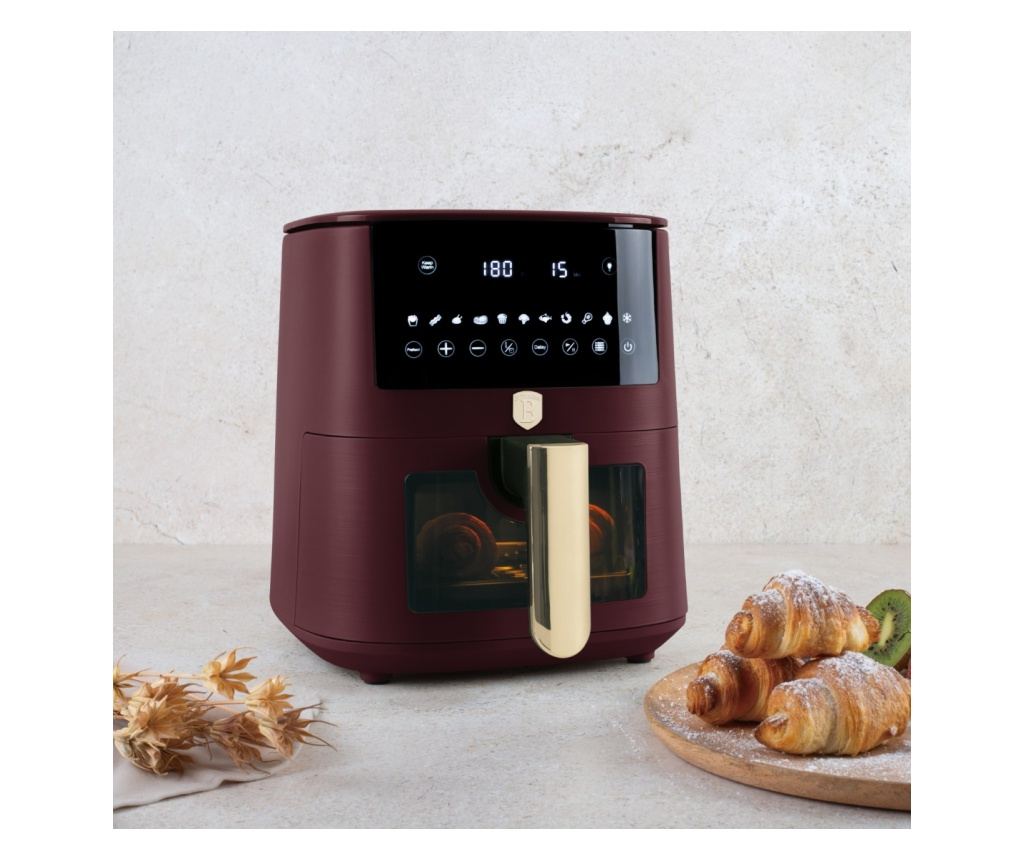 Friteuza cu aer cald, airfryer 8 L, fereastra vizibila Leonardo Collection Berlinger Haus BH 9606, cos mare - 5