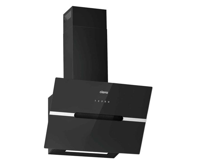 Dekoratív kapucni, Ciarra, CBCB6736F, 650 m³/h, 60 cm, fekete