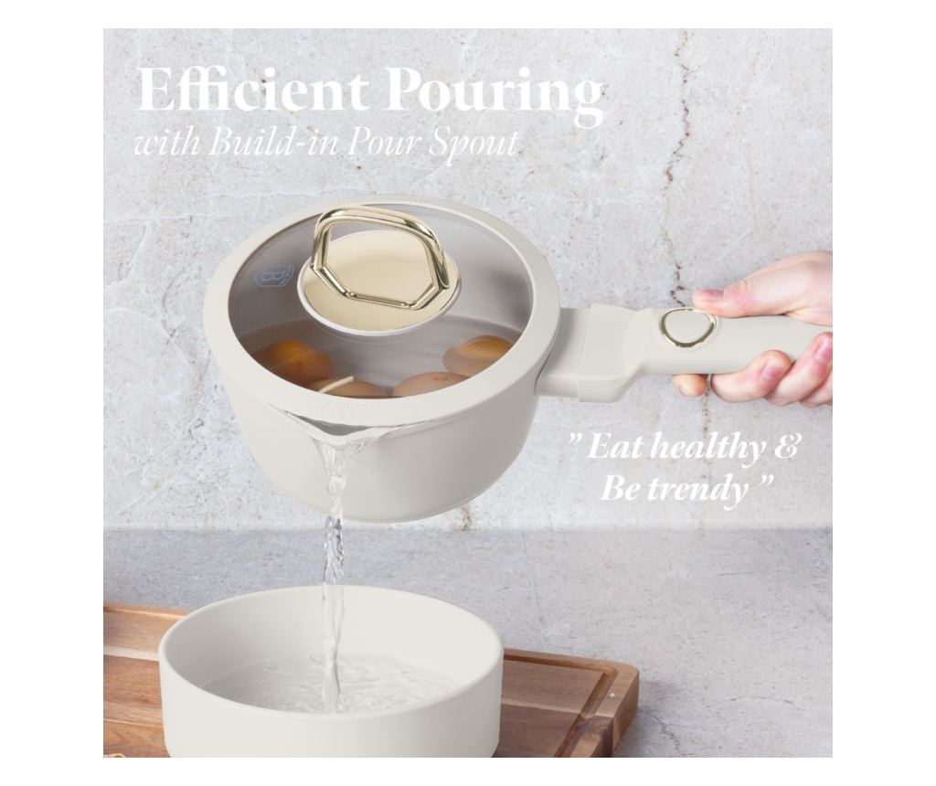 Komplet loncev in ponev s pokrovi 15 kosov Sahara Collection Berlinger Haus BH 8081, krem, nelepljivo, enostavno čiščenje, induk - 5