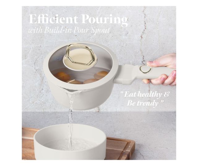 Set lonaca i tava s poklopcima 15 dijelova Sahara Collection Berlinger Haus BH 8081, krem, neprianjajući premaz, lako se čisti,